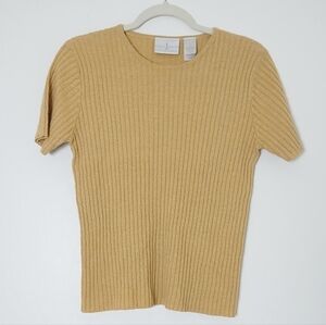 Vintage First issue by Liz Claiborne Ramie blend knit tee shirt